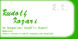 rudolf kozari business card